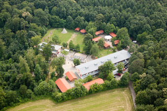 Waldpiraten-Camp im Ortsteil Rohrbach in Heidelberg im Bundesland Baden-Württemberg, Deutschland von oben