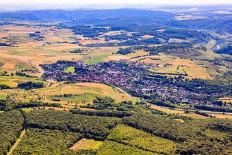 Ortsansicht von Westen in Waldböckelheim im Bundesland Rheinland-Pfalz, Deutschland