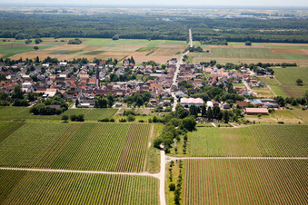 Luftaufnahme von Ortsteil Niederhochstadt in Hochstadt im Bundesland Rheinland-Pfalz, Deutschland