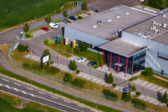 ADA Cosmetics International GmbH im Ortsteil Bodersweier in Kehl im Bundesland Baden-Württemberg, Deutschland von oben