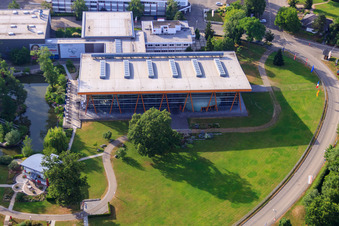 Luftbild von World of Living der Fa. Weber-Haus im Ortsteil Linx in Rheinau im Bundesland Baden-Württemberg, Deutschland