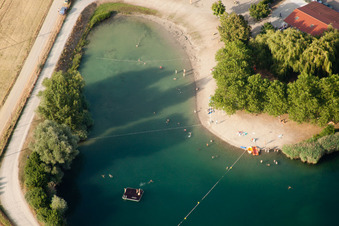 Luftbild von Gambsheim, Plage im Bundesland Bas-Rhin, Frankreich