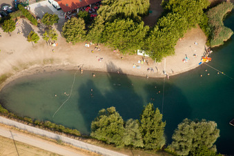 Luftaufnahme von Gambsheim, Plage im Bundesland Bas-Rhin, Frankreich