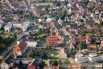 Luftbild von Bischwiller im Bundesland Bas-Rhin, Frankreich