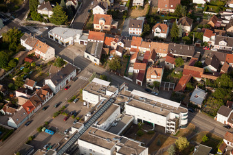 Bischwiller im Bundesland Bas-Rhin, Frankreich aus der Drohnenperspektive