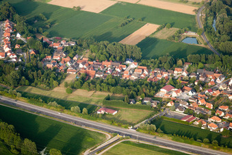 Schrägluftbild von Kesseldorf von Westen im Bundesland Bas-Rhin, Frankreich