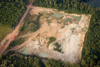 Luftbild von Kesseldorf im Bundesland Bas-Rhin, Frankreich
