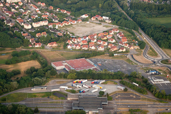 Lauterbourg, alter Grenzübergang B9/A35 im Bundesland Bas-Rhin, Frankreich