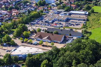 Lauterburger Straße, Aldi-Erweiterungsbaustelle in Kandel im Bundesland Rheinland-Pfalz, Deutschland