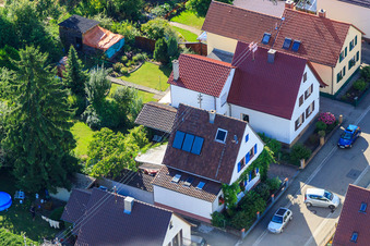 Waldstr in Kandel im Bundesland Rheinland-Pfalz, Deutschland vom Flugzeug aus