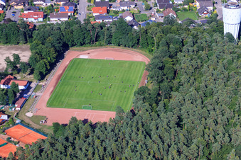 Fussballplatz in Hatzenbühl im Bundesland Rheinland-Pfalz, Deutschland