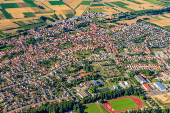 Innnenstadt in Rülzheim im Bundesland Rheinland-Pfalz, Deutschland
