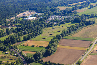 Rülzheim, Straussenfarm Mhou im Bundesland Rheinland-Pfalz, Deutschland