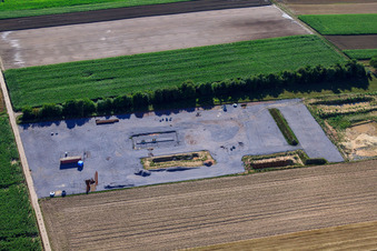 Erdwärmeprobebohrung in Rülzheim im Bundesland Rheinland-Pfalz, Deutschland