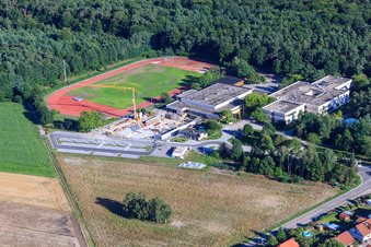 Neubau an der Römerbadschule IGS Rheinzabern im Bundesland Rheinland-Pfalz, Deutschland
