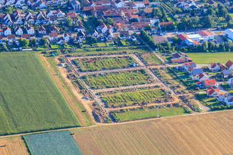 Luftbild von Neubaugebiet Brotäcker in Steinweiler im Bundesland Rheinland-Pfalz, Deutschland