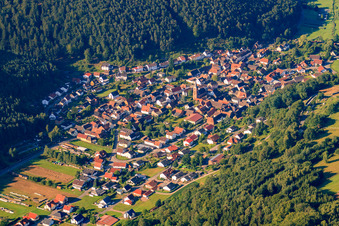 Dorf im Pfälzerwald von Norden in Vorderweidenthal im Bundesland Rheinland-Pfalz, Deutschland