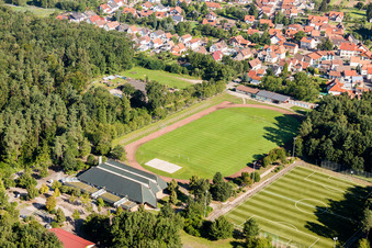 Sportplatz- Fussballplatz TUS 08 Schaidt im Ortsteil Schaidt in Wörth am Rhein im Bundesland Rheinland-Pfalz, Deutschland