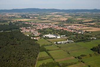 Schaidt von Südosten in Wörth am Rhein im Bundesland Rheinland-Pfalz, Deutschland