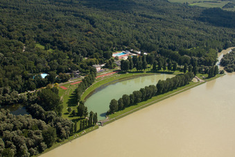 Karlsruhe Daxlanden, Rheinstrandbad im Bundesland Baden-Württemberg, Deutschland