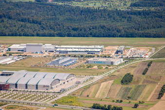 Gewerbegebet Neue Messe im Ortsteil Forchheim in Rheinstetten im Bundesland Baden-Württemberg, Deutschland