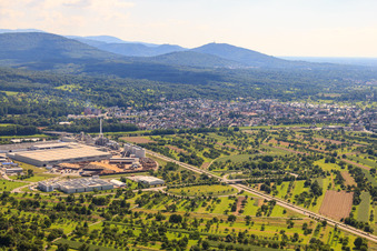 Luftbild von Kronospan GmbH in Bischweier im Bundesland Baden-Württemberg, Deutschland