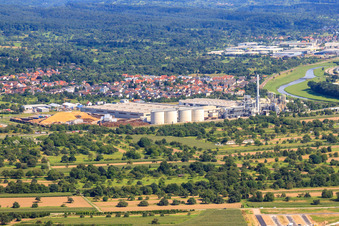 Luftaufnahme von Kronospan GmbH in Bischweier im Bundesland Baden-Württemberg, Deutschland