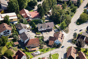 Schrägluftbild von Weinsteige x Im Buchwinkel im Ortsteil Gallenbach in Baden-Baden im Bundesland Baden-Württemberg, Deutschland
