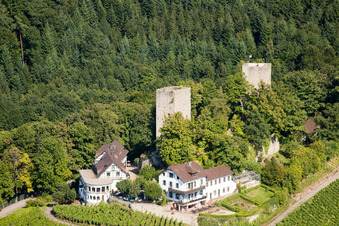 Luftbild von Bühl, Burg Windeck im Ortsteil Riegel im Bundesland Baden-Württemberg, Deutschland