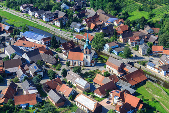 St. Anastasius an der Renchbrücke im Ortsteil Erlach in Renchen im Bundesland Baden-Württemberg, Deutschland