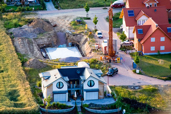 Bahnhofstr in Steinfeld im Bundesland Rheinland-Pfalz, Deutschland von oben