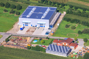 Luftbild von EKO im Gewerbegebiet Seebhühnstr in Ottersweier im Bundesland Baden-Württemberg, Deutschland