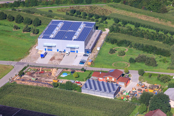 Luftaufnahme von EKO im Gewerbegebiet Seebhühnstr in Ottersweier im Bundesland Baden-Württemberg, Deutschland