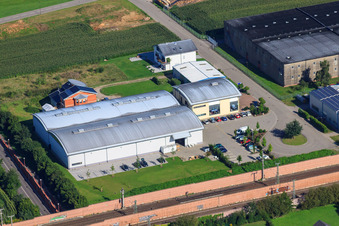 Luftbild von IPLS und Fa. Print Equipment GmbH im Ortsteil Weier in Ottersweier im Bundesland Baden-Württemberg, Deutschland