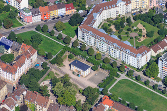 Seldeneckstraße und Fliederstraße Kinder- und Jugendhaus Mühlburg in Karlsruhe im Bundesland Baden-Württemberg, Deutschland
