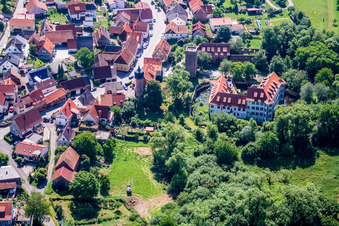 Gebäude und Schloßpark- Anlagen des Wasserschloß Schloß Lohrbach Bauträger GmbH in Mosbach im Bundesland Baden-Württemberg, Deutschland