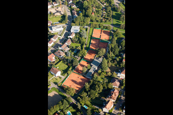 Schrägluftbild von TC Rüppurr 1929 eV in Karlsruhe im Bundesland Baden-Württemberg, Deutschland