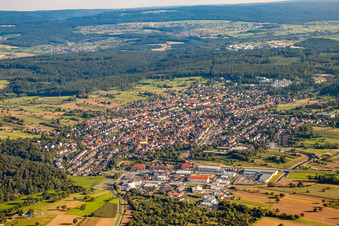 Luftbild von Langensteinbach aus Norden in Karlsbad im Bundesland Baden-Württemberg, Deutschland