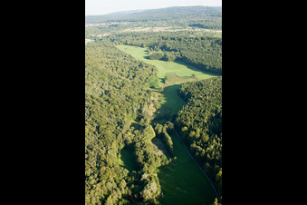 Naturschutzgebiet Kettelbachtal im Ortsteil Obernhausen in Birkenfeld im Bundesland Baden-Württemberg, Deutschland aus der Luft