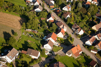 Weinbergstr im Ortsteil Obernhausen in Birkenfeld im Bundesland Baden-Württemberg, Deutschland aus der Luft