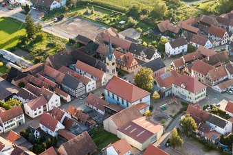 Erlenbach bei Kandel von Nordosten im Bundesland Rheinland-Pfalz, Deutschland aus der Luft