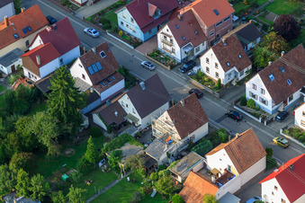 Drohnenaufname von Waldstr in Kandel im Bundesland Rheinland-Pfalz, Deutschland