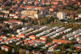Wohnquartier an der Lazarettstr in Landau in der Pfalz im Bundesland Rheinland-Pfalz, Deutschland