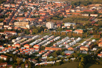 Luftbild von Wohnquartier an der Lazarettstr in Landau in der Pfalz im Bundesland Rheinland-Pfalz, Deutschland