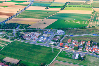 Ausfahrt A65 Rastplatz Haßloch, im Bundesland Rheinland-Pfalz, Deutschland