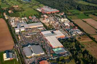 Luftbild von Hornbach Bauzentrum in Bornheim im Bundesland Rheinland-Pfalz, Deutschland