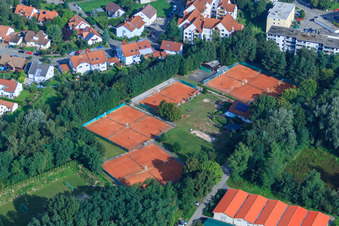 Luftbild von Tennisclub TC77 in Jockgrim im Bundesland Rheinland-Pfalz, Deutschland