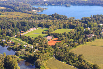 Sportplätze, FV-Leopoldshafen, TC Leopoldshafen, in Eggenstein-Leopoldshafen im Bundesland Baden-Württemberg, Deutschland