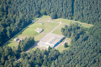 Wassserwerk, Grabener Allee im Ortsteil Waldstadt in Karlsruhe im Bundesland Baden-Württemberg, Deutschland