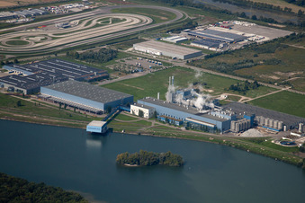 Wörth am Rhein, Industriegebiet Oberwald, Papierfabrik Palm im Bundesland Rheinland-Pfalz, Deutschland